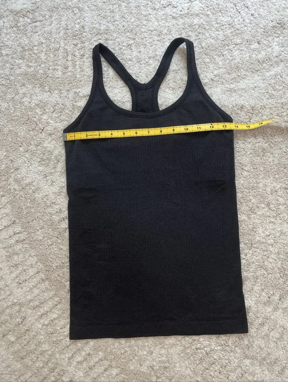 Lululemon Athletica Black Ribbed Tank Top Size 6